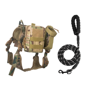 Arnés militar táctico ajustable para perros con bolsas