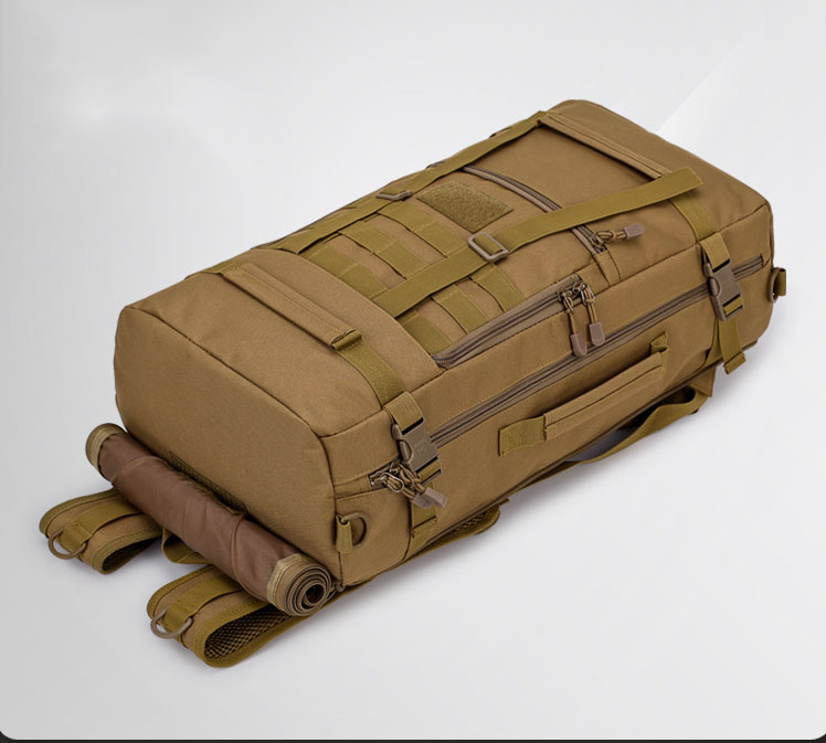 Mochila multi táctica de 50 litros, bolsa de equipaje de gran capacidad, mochila de lona para exteriores
