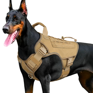 Chaleco militar reflectante ajustable para perros sin tirones 