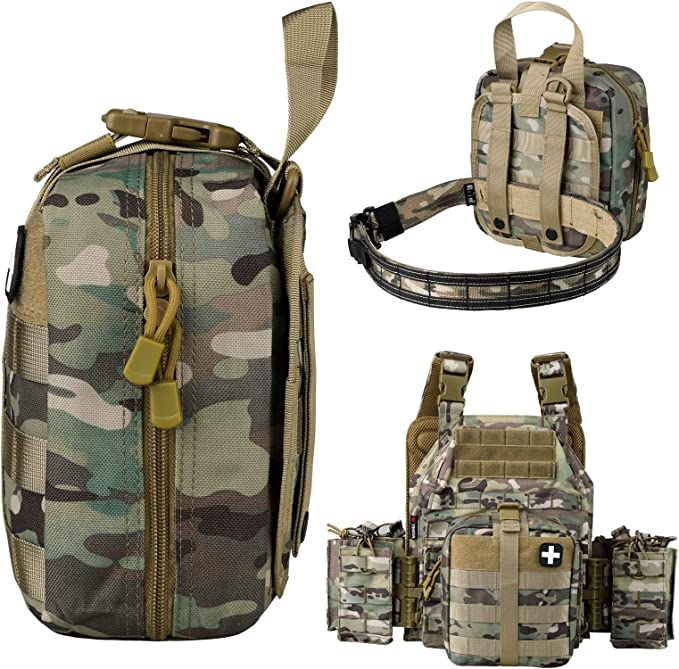 Bolsa médica militar IFAK, kit de supervivencia de emergencia para exteriores, diseño de liberación rápida #B4581