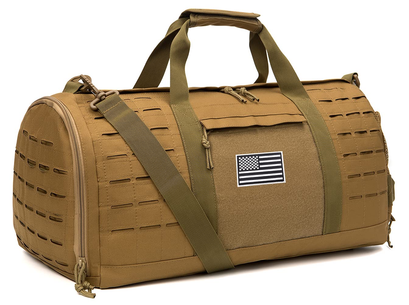 Bolsa de lona táctica militar de 40L para deporte de hombre con compartimento para zapatos #B035