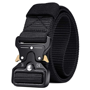 Cinturones tácticos para hombres Estilo militar Trabajo Senderismo Riggers Web Gun Belt con hebilla de metal de liberación rápida resistente