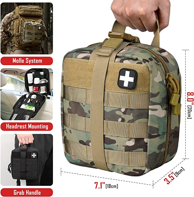 Bolsa médica militar IFAK, kit de supervivencia de emergencia para exteriores, diseño de liberación rápida #B4581